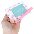 Japan Peko Chan Pass Case Card Holder & Reel - Milky Candy Pink - 2