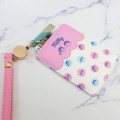 Japan Peko Chan Pass Case Card Holder & Reel - Milky Candy Pink - 3