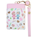 Japan Peko Chan Pass Case Card Holder & Reel - Milky Candy Pink Blue - 1