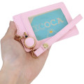 Japan Peko Chan Pass Case Card Holder & Reel - Milky Candy Pink Blue - 2