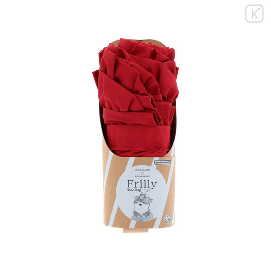 Japan Mofusand Hibiya Kadan Frilly Eco Bag - Red - 3