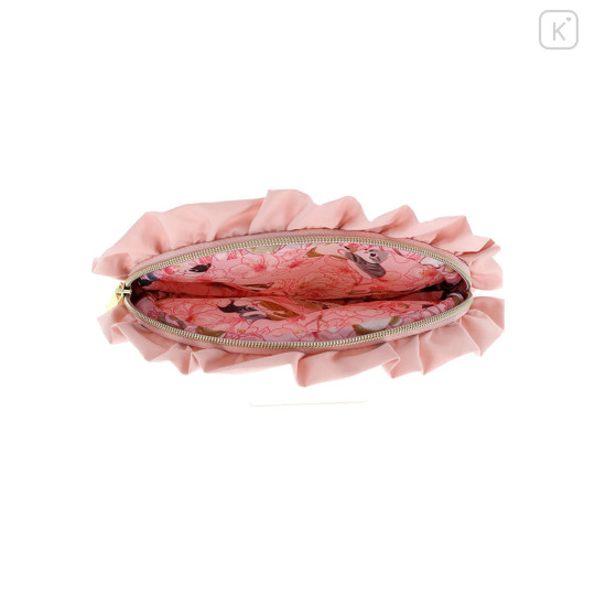 Japan Mofusand Hibiya Kadan Frill Mini Pouch - Sakura - 5