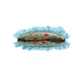 Japan Mofusand Hibiya Kadan Frill Mini Pouch - Bloom - 5