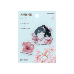 Japan Mofusand Hibiya Kadan Transparent Sticky Notes - Blue