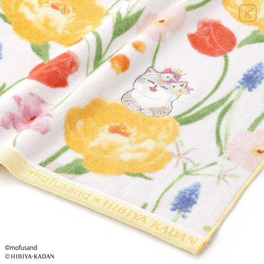 Japan Mofusand Hibiya Kadan Face Towel - Spring Yellow - 3