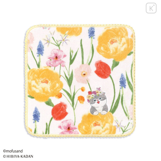 Japan Mofusand Hibiya Kadan Handkerchief - Spring Yellow - 1