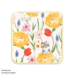 Japan Mofusand Hibiya Kadan Handkerchief - Spring Yellow
