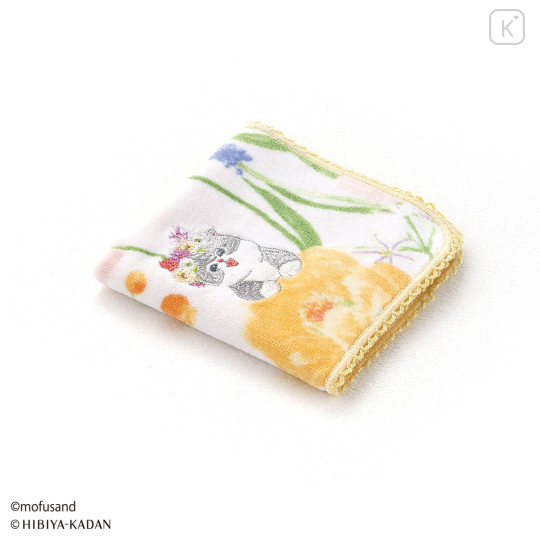 Japan Mofusand Hibiya Kadan Handkerchief - Spring Yellow - 2