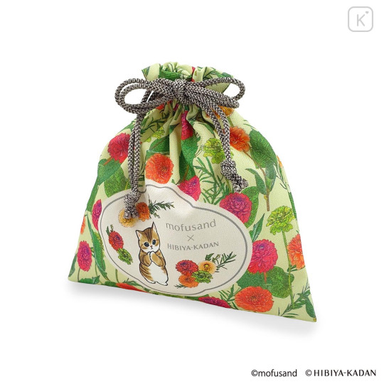 Japan Mofusand Hibiya Kadan Drawstring Bag (M) - Dahlia - 5