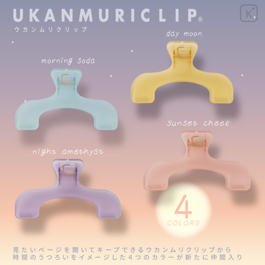 Japan Ukanmuri Book Clip - Morning Soda Clear Blue - 7