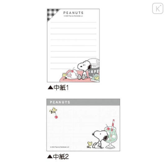 Japan Peanuts Mini Notepad - Snoopy : Cafe Soda - 2
