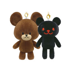 Japan The Bear's School Mascot Holder Connecting Set - Jackie & Chuckie