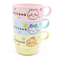 Japan Chiikawa Stacking Plastic Cup Set - Chiikawa & Hachiware & Usagi : Happy Flower - 1