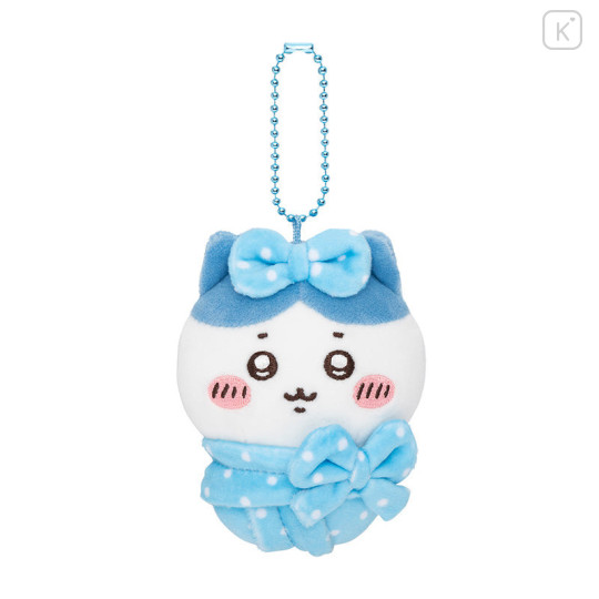 Japan Chiikawa Mini Mascot Holder - Hachiware : Squeeze Swaddle - 1