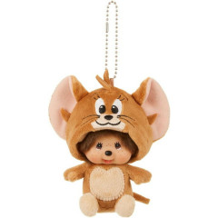 Japan Monchhichi × Tom and Jerry Plush Keychain - Jerry Monchhichi-kun