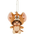 Japan Monchhichi × Tom and Jerry Plush Keychain - Jerry Monchhichi-kun - 1