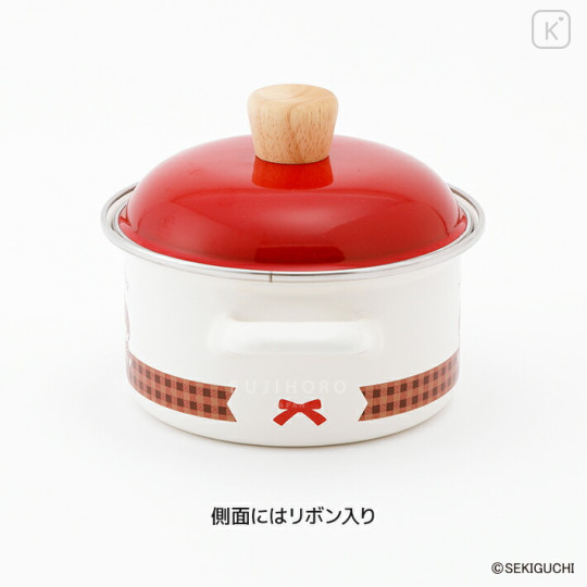 Japan Monchhichi Enamel Casserole 14cm - 4