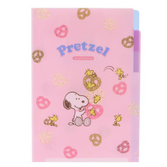 Japan Peanuts 3 Pockets A5 Index File - Snoopy & Woodstock : Pretzel