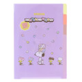 Japan Peanuts 3 Pockets A5 Index File - Snoopy & Woodstock : Marshmallow - 1