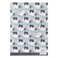 Japan Peanuts 2 Pockets A4 Clear File - Snoopy : Joe Cool All Over Pattern - 2