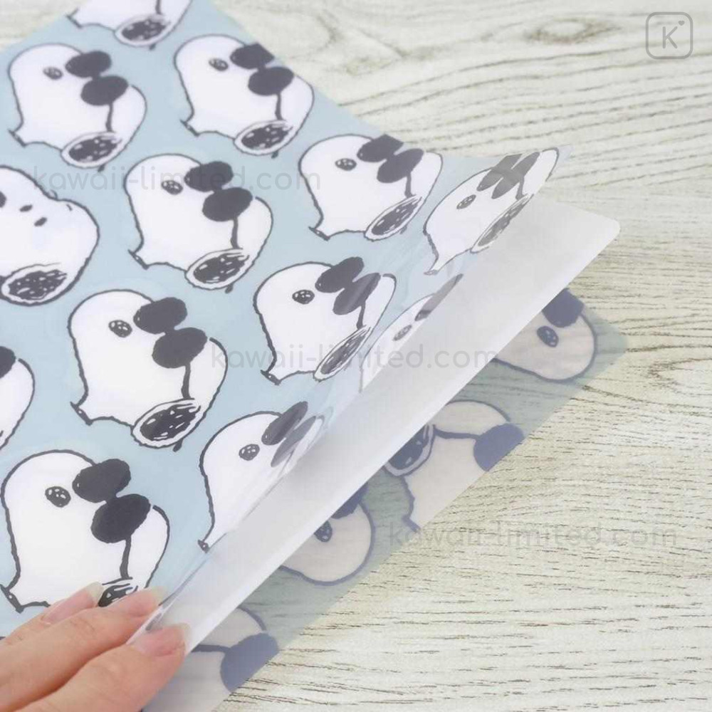 Japan Peanuts 2 Pockets A4 Clear File - Snoopy : Joe Cool All Over