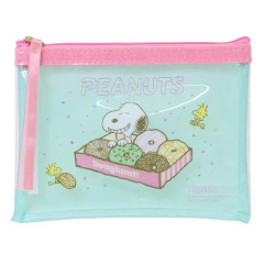 Japan Peanuts A6 Flat Pouch - Snoopy & Woodstock : Donut