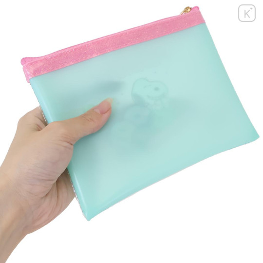 Japan Peanuts A6 Flat Pouch - Snoopy & Woodstock : Donut - 2