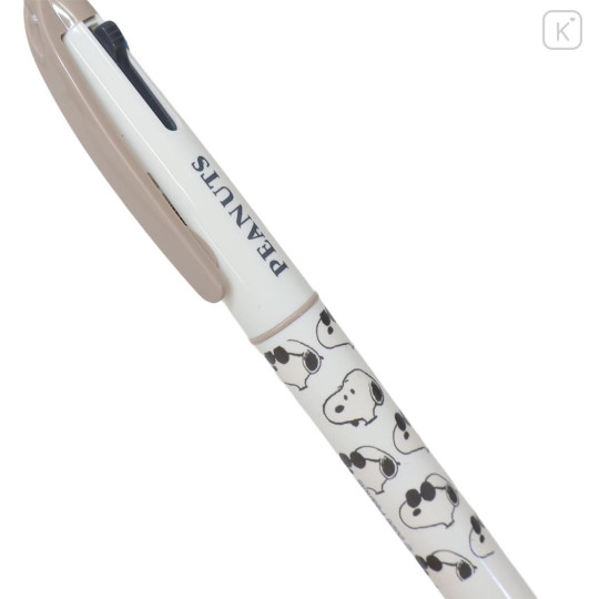 Japan Peanuts 3 Color Multi Ballpoint Pen - Snoopy : Joe Cool All Over Pattern - 2