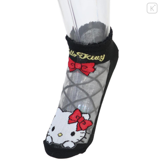 Japan Sanrio See-through Socks - Hello Kitty : Bow Back Ballet - 2