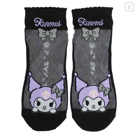 Japan Sanrio See-through Socks - Kuromi : Bow Back Ballet - 1