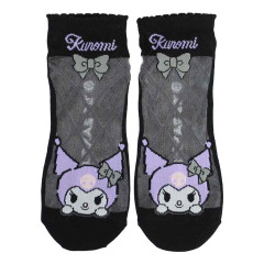 Japan Sanrio See-through Socks - Kuromi : Bow Back Ballet