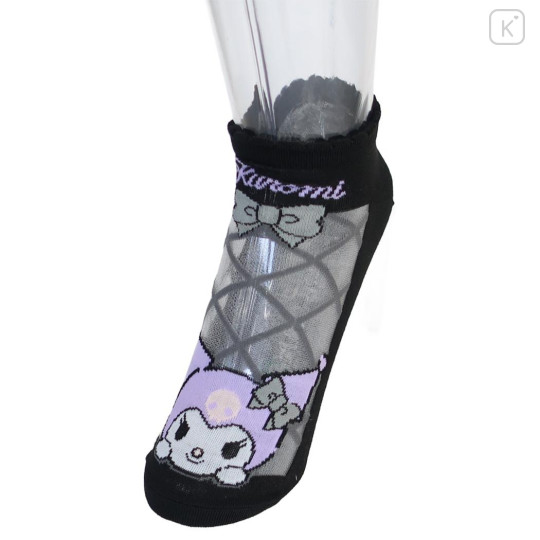 Japan Sanrio See-through Socks - Kuromi : Bow Back Ballet - 2