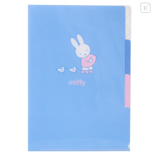 Japan Miffy 3 Pockets A5 Index File - Duck Friend - 1