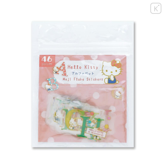 Japan Sanrio Alphabet Flake Sticker - Hello Kitty : English Letters Uppercase - 1