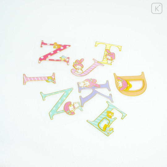 Japan Sanrio Alphabet Flake Sticker - My Melody : English Letters Uppercase - 2
