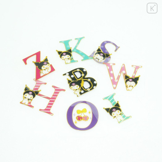 Japan Sanrio Alphabet Flake Sticker - Kuromi : English Letters Uppercase - 2