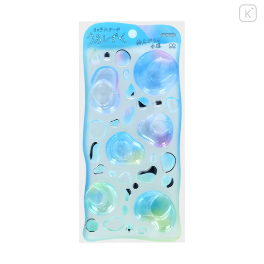 Japan Urushizuku Water Puffy Sticker - Sparkling Raindrop After the Rain 3D - 1
