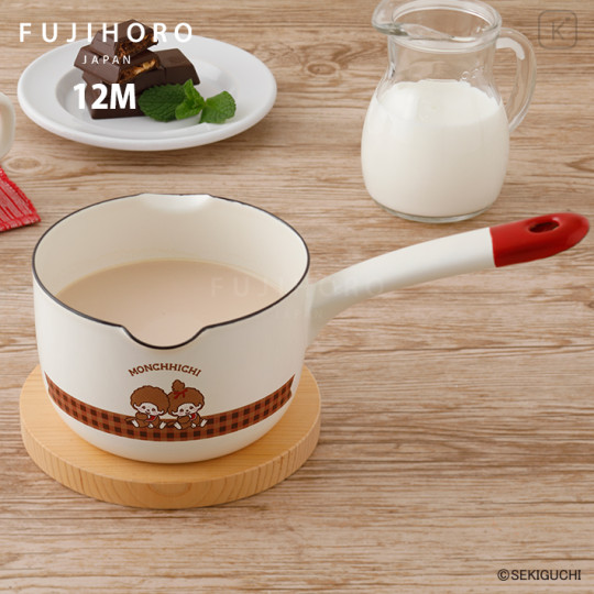 Japan Monchhichi Enamel Milk Pan 12cm - 1