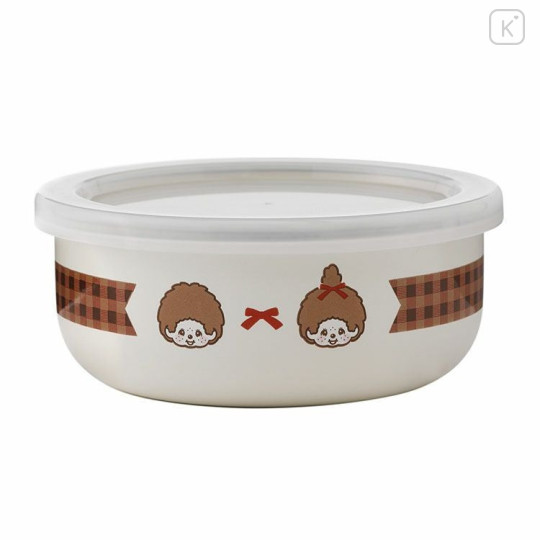 Japan Monchhichi Enamel Round Container 14cm - 1