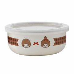 Japan Monchhichi Enamel Round Container 14cm