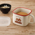 Japan Monchhichi Enamel Square Miso Pot - 1