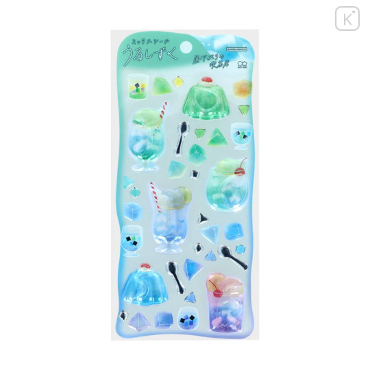 Japan Urushizuku Water Puffy Sticker - Sparkling Afternoon Cafe 3D - 1