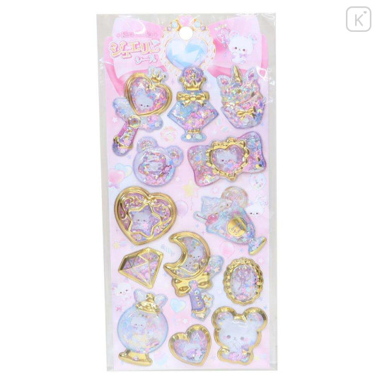 Japan Q-LiA Shake Shake Capsule Seal Sticker - Fluffy Cotton Candy 3D - 1