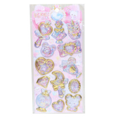 Japan Q-LiA Shake Shake Capsule Seal Sticker - Fluffy Cotton Candy 3D