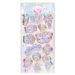 Japan Q-LiA Shake Shake Capsule Seal Sticker - Candy Twins Rabbit : 3D