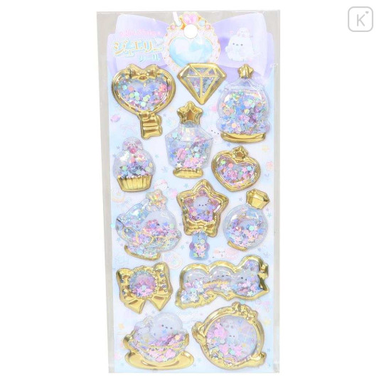 Japan Q-LiA Shake Shake Capsule Seal Sticker - Kirarin Enaga March White Bird 3D - 1