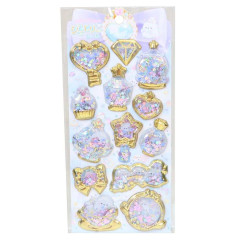 Japan Q-LiA Shake Shake Capsule Seal Sticker - Kirarin Enaga March White Bird 3D