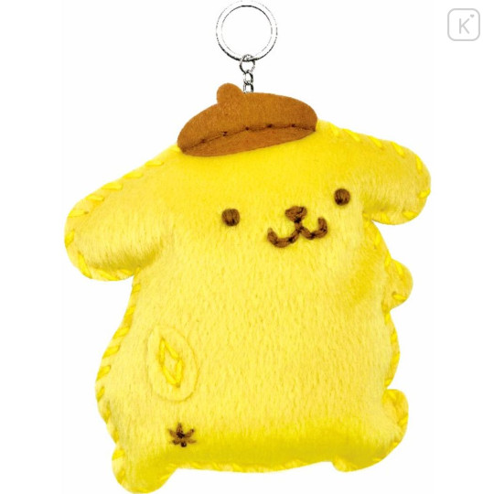 Japan Sanrio Keychain Plush Sewing Kit - Pompompurin : Butt - 3