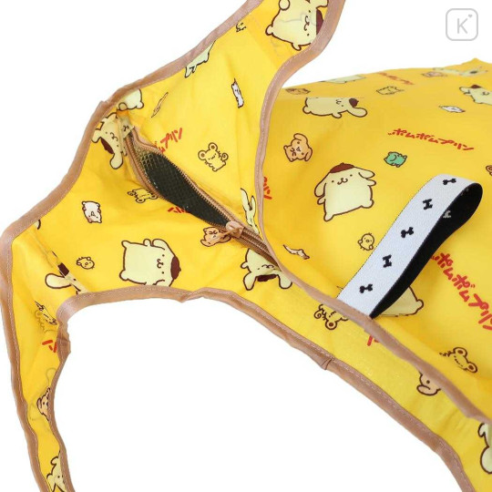 Japan Sanrio Insulated Eco Shopping Bag - Pompompurin : All Over Pattern Yellow - 3