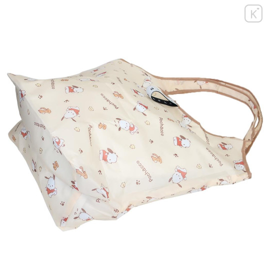 Japan Sanrio Insulated Eco Shopping Bag - Pochacco : All Over Pattern Beige - 2